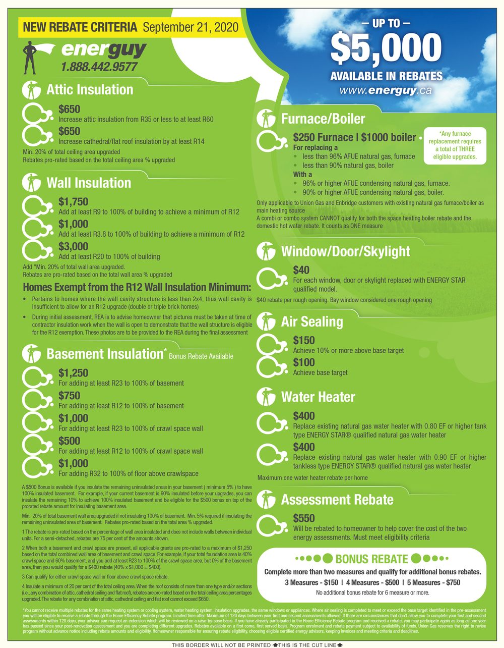 Energuy 2021 home energy rebates flyer, page 2